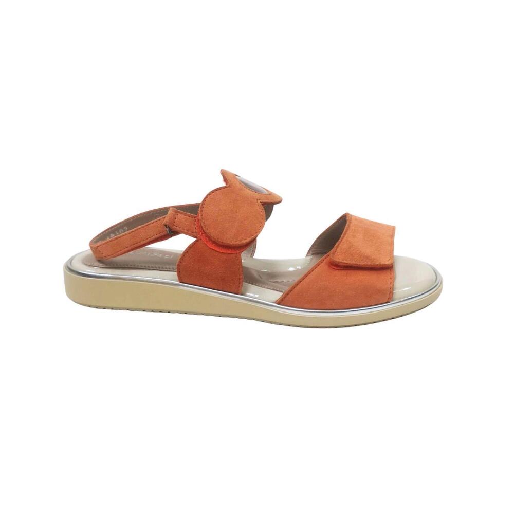 NEW BEAUTIFEEL women's sandra sandal in coral suede
